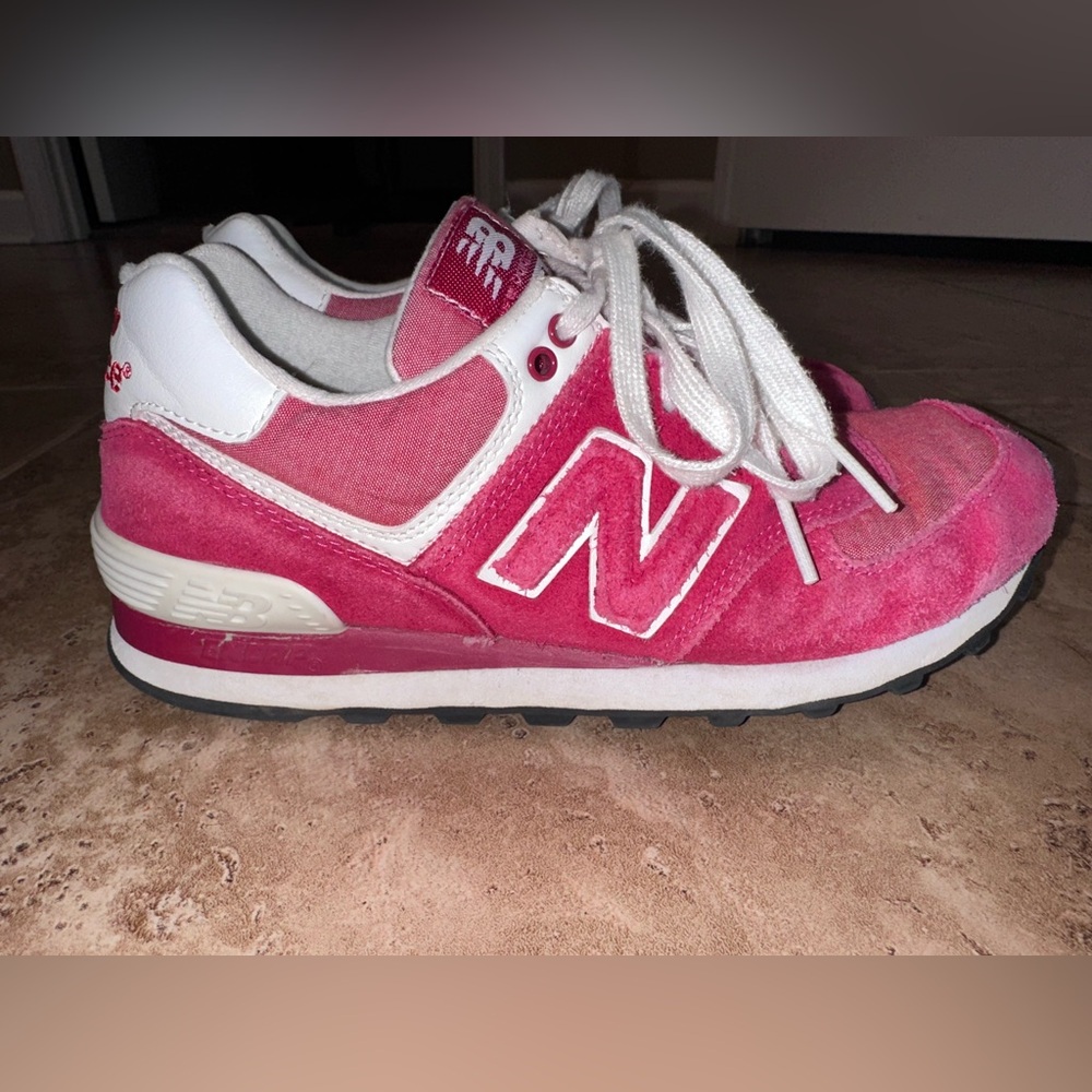 New Balance Red and White Sneakers